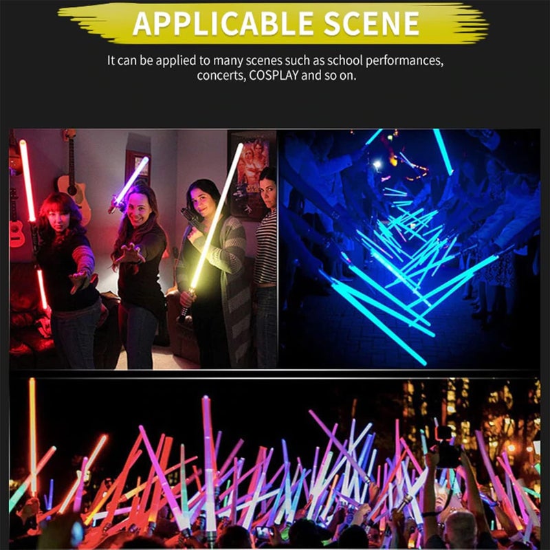 Beauenty 2PCS Flashing Lightsaber Laser Double Sword Light Saber with Sound and Color Adjustment - Image 3
